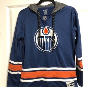 Oilers jersey style hoodie